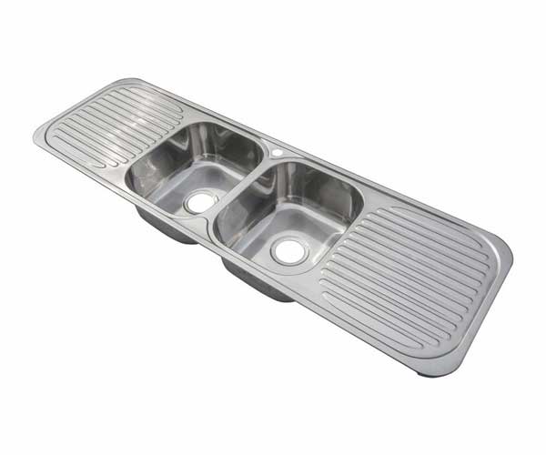 Jindal Kitchen Sinks - DOUBLE BOWL WITH DOUBLE DRAINER